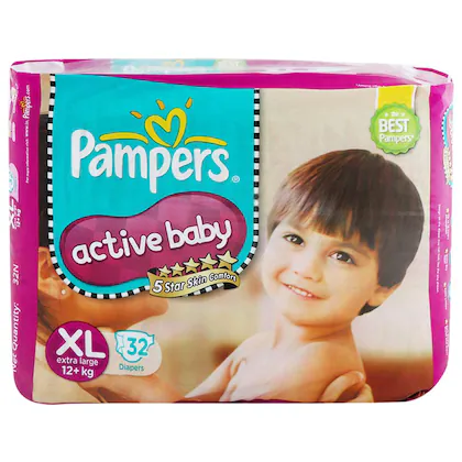 Pampers Diapers Active Baby Xl 32Piece