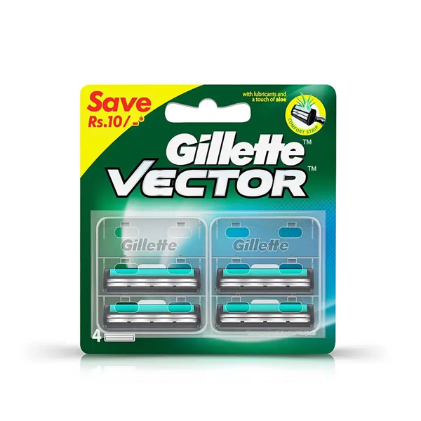 Gillette Vector Plus Manual Shaving Razor Blades